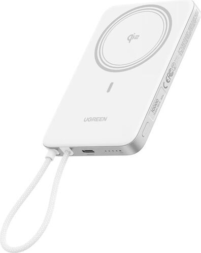 Baterie externă Ugreen MagFlow Air 10.000 mAh, Wireless, 15W, Qi, compatibilă MagSafe, Gri — imaginea 4