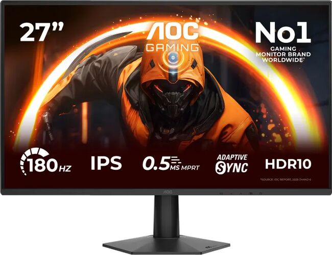 Monitor Gaming IPS LED AOC 27'' 27G50F Full HD (1920 x 1080) HDMI DisplayPort 180 Hz 0.5 ms (Negru) — imaginea 3