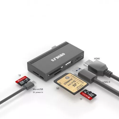 fret eleven period Adaptor USB Type C la HDMI USB 2.0 Card SD 2xMicroSD si Micro USB la CEL.ro