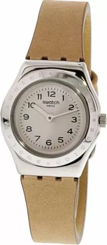 Swatch Taupinou argintiu Leather Swiss Quartz YSS321 la CEL.ro