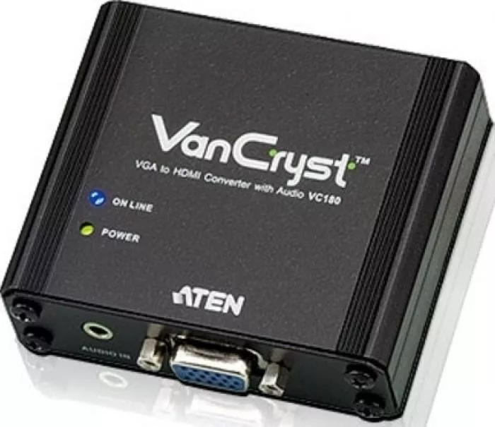 ATEN VC180 - Convertisseur VGA Vers HDMI Avec Audio Stéréo - Jusqu'à 1080p Full HD