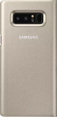 Husa Flip Samsung Galaxy Note N950 LED View Cover Gold ef
