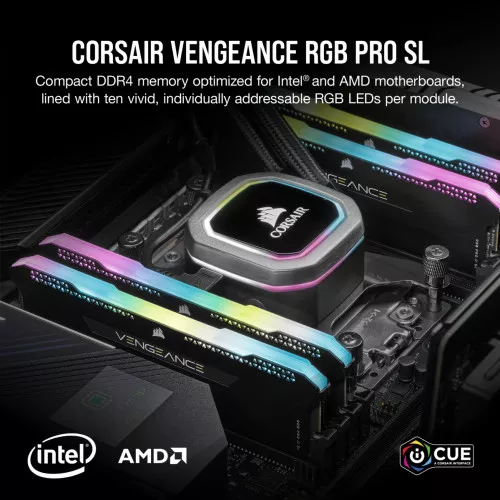Kit Memorie Corsair Vengeance RGB Pro SL 16GB 2x8GB DDR4 3600MHz