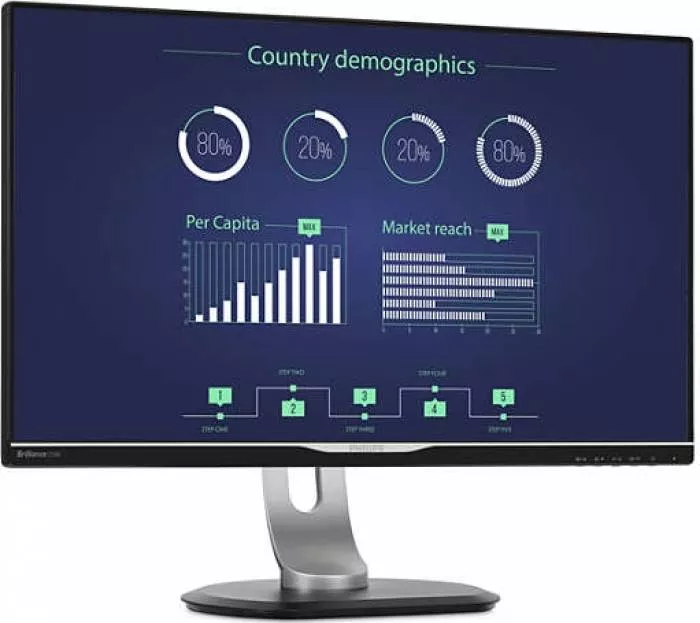 Monitor LED 25 Philips 258B6QUEB IPS WQHD 5 ms Negru 258b6queb/00 - cel.ro