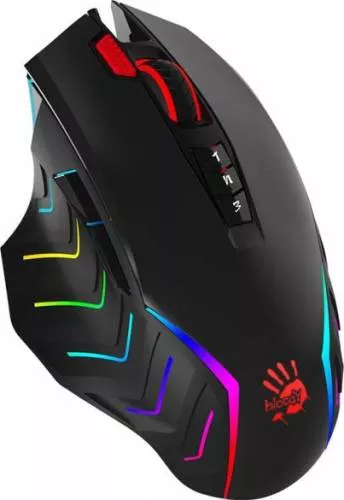 A4tech Bloody J95 Mouse Gaming Ottico: 8000 DPI, 9 Pulsanti, Illuminazione RGB E Guide In Metallo