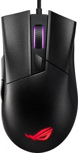 Mouse gaming Asus ROG Gladius II Core, RGB, switch-uri Omron, 6200 dpi, 6 butoane, iluminare Aura Sync, Negru 90MP01D0-B0UA00 — imaginea 4