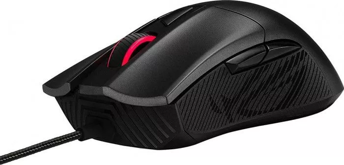 Mouse gaming Asus ROG Gladius II Core, RGB, switch-uri Omron, 6200 dpi, 6 butoane, iluminare Aura Sync, Negru 90MP01D0-B0UA00 — imaginea 6