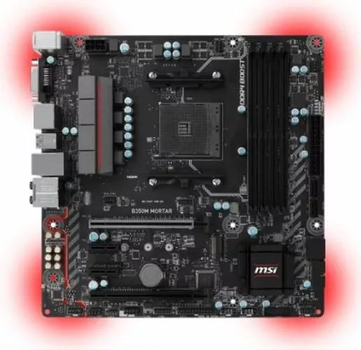 Placa de baza MSI B350M Mortar Socket AM4