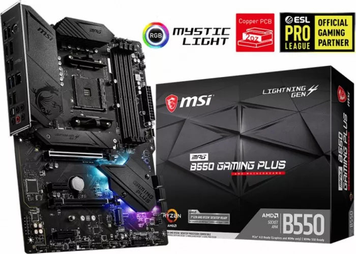 Placa de baza AM4 MSI B550 ATX DDR4 MPG GAMING PLUS