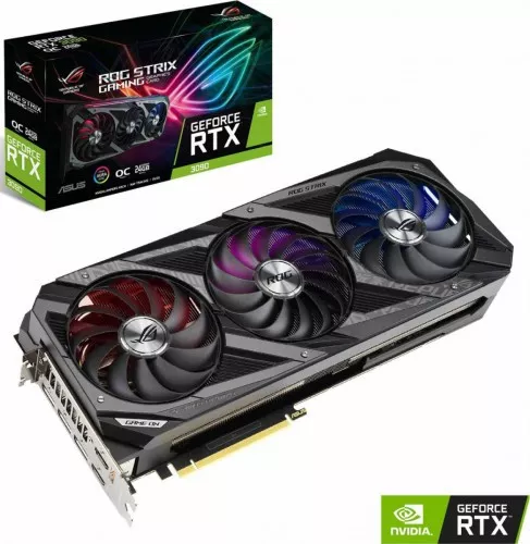 Placa video ASUS NVIDIA GeForce RTX 3090 ROG STRIX OC Edition 24GB