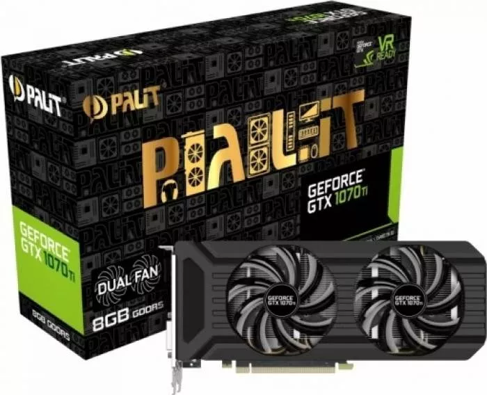 GTX1070Ti　GeForce DUAL 8G [nvidia PALIT] Placa video Palit GeForce®GTX 1070 Ti Dual, 8GB GDDR5, 256-bit グラフィックボード・グラボ・ビデオカード