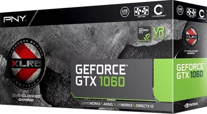 Placa video PNY GeForce GTX 1060 XLR8 OC Gaming 6GB GDDR5 192bit