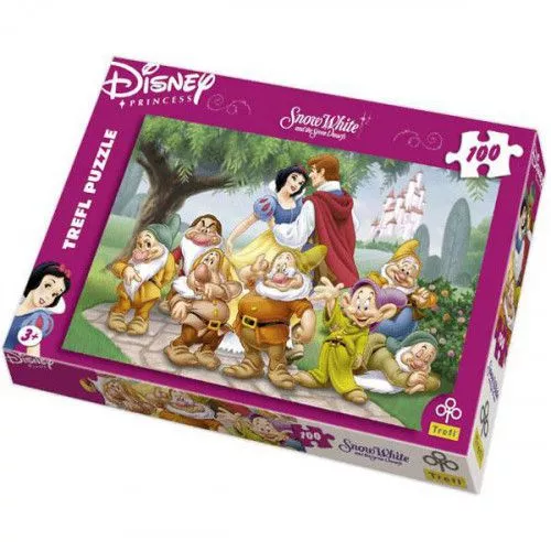Puzzle Alba ca zapada si cei sapte pitici 100 pcs Trefl 161021