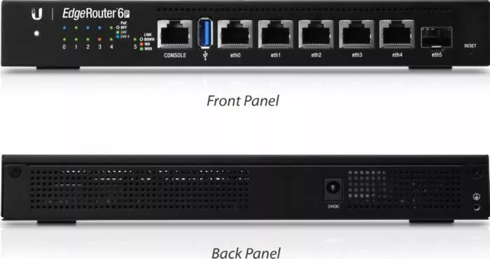 Router Ubiquiti ER-6P, 1GB RAM, Gigabit LAN, PoE, 1 x USB, 1 x 1Gbps SFP — imaginea 4