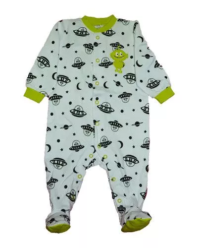Salopeta Pijama Bebe Imprimeu Martieni Z86 24 Luni Z86 24m