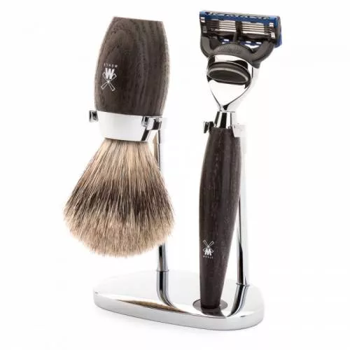 De Ras Set de barbierit cu aparat de ras compatibil Gillette Fusion si pamatuf ...