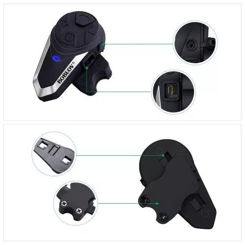 Intercom Bts3 Sistem de comunicare moto Intercom BT S3 Bluetooth FM Radio bts3 - cel.ro