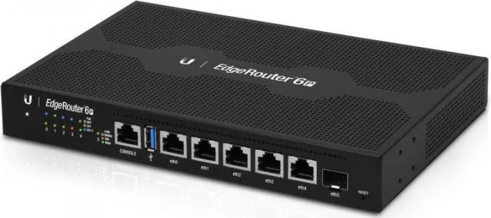 Router Ubiquiti ER-6P, 1GB RAM, Gigabit LAN, PoE, 1 x USB, 1 x 1Gbps SFP — imaginea 3